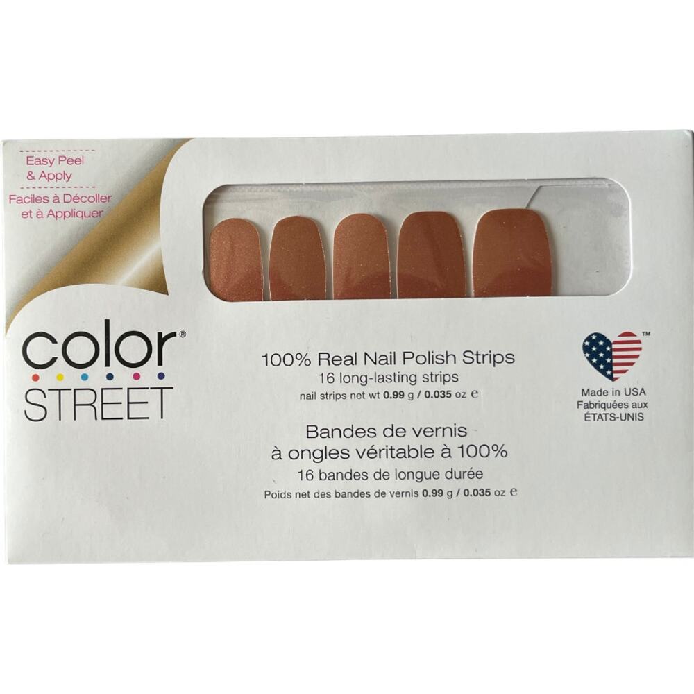 Color Street Moscow or Never Nail Polish Strips Copper Shimmer FMS111